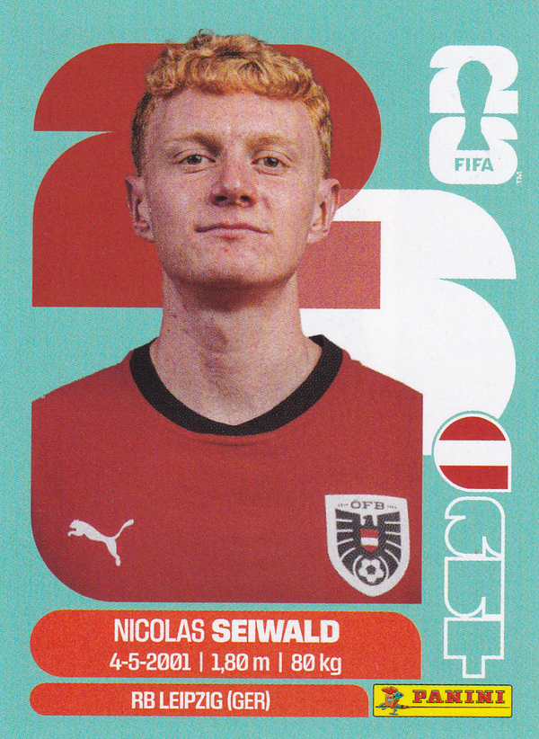Nicolas Seiwald - Österreich - Panini WM 2026 - Basis Bild - AUT15