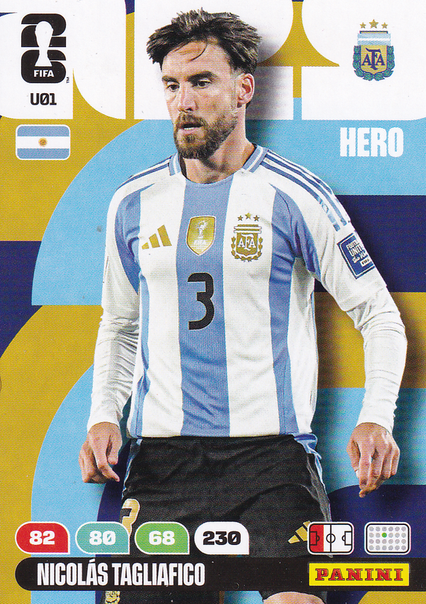 Nicolas Tagliafico - Argentinien - Panini WM 2026 - Hero - Update - Nr. U01