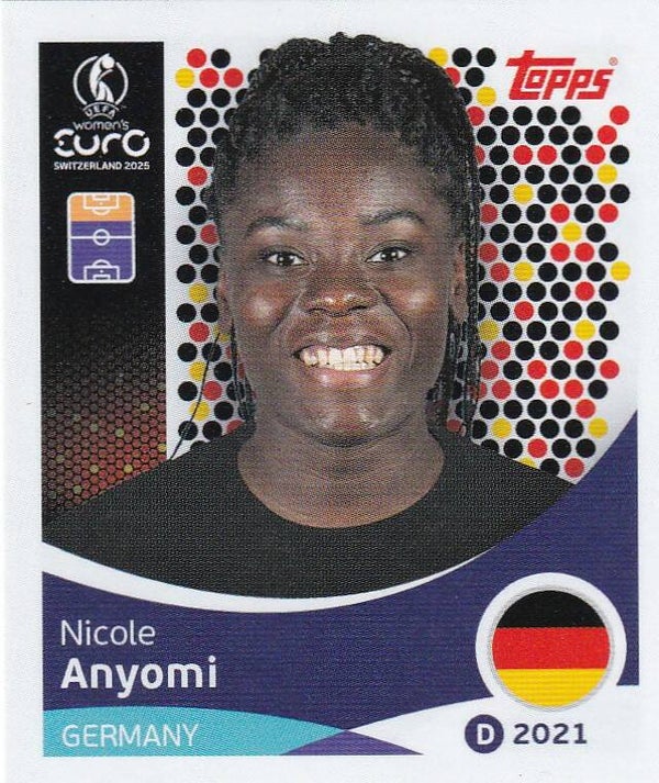 Nicole Anyomi - Deutschland - Topps Frauen EM 2025 - Basis Bild - Nr. 185