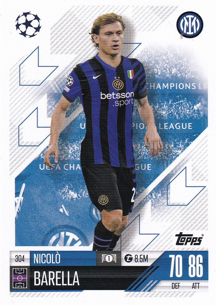 Nicolo Barella - Inter Mailand - Topps Champions League 2024 - Basis Karte - Nr. 304