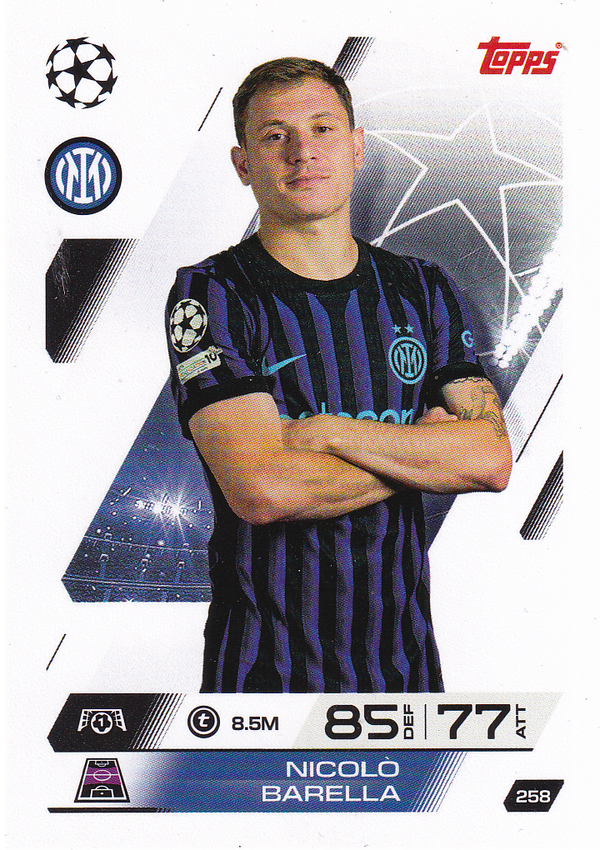 Nicolo Barella - Inter Mailand - Topps Champions League 2025 - Basis Karte - Nr. 258