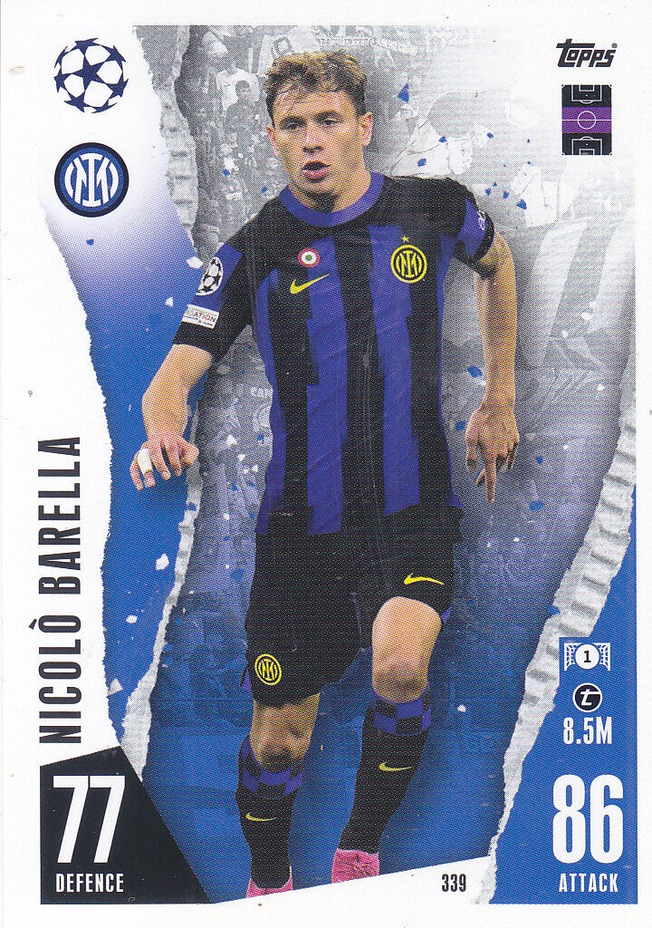 Nicolo Barella / Inter Mailand / Topps Champions League 2023 / Basis Karte / Nr. 339