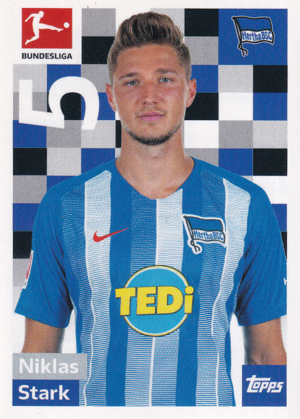 Niklas Stark - Hertha BSC Berlin - Topps Bundesliga 2018 - Basis Bild - Nr. 24