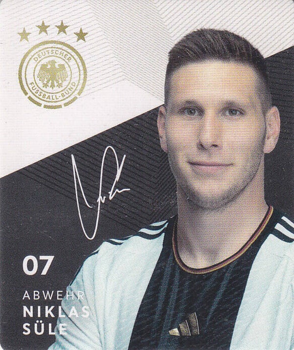 Niklas Süle / Deutschland / DFB Rewe Plastik Sammelkarte / Nr. 7