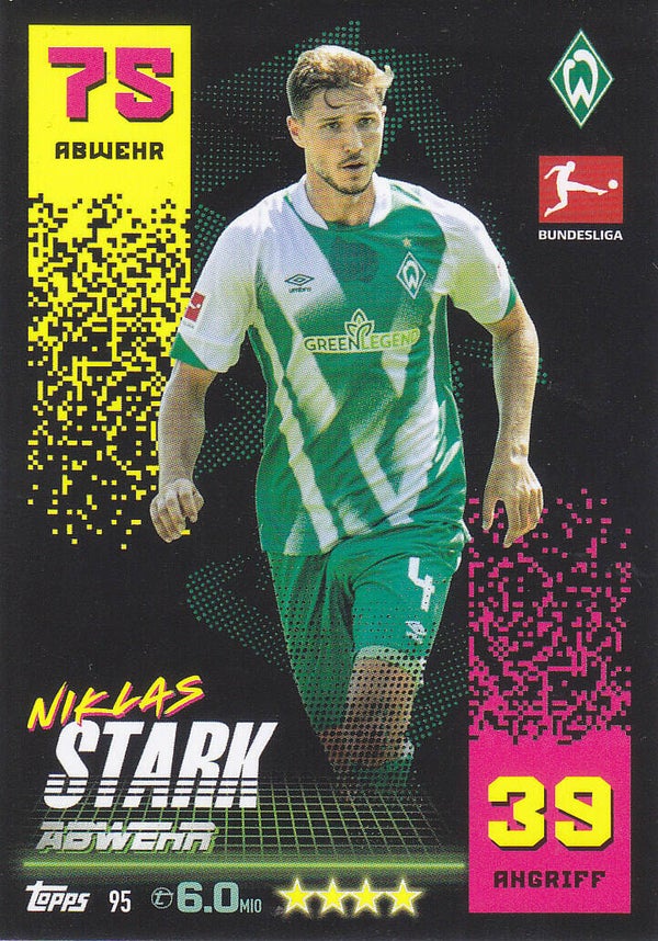 Niklas Stark SV Werder Bremen Basis Karte Nr.95