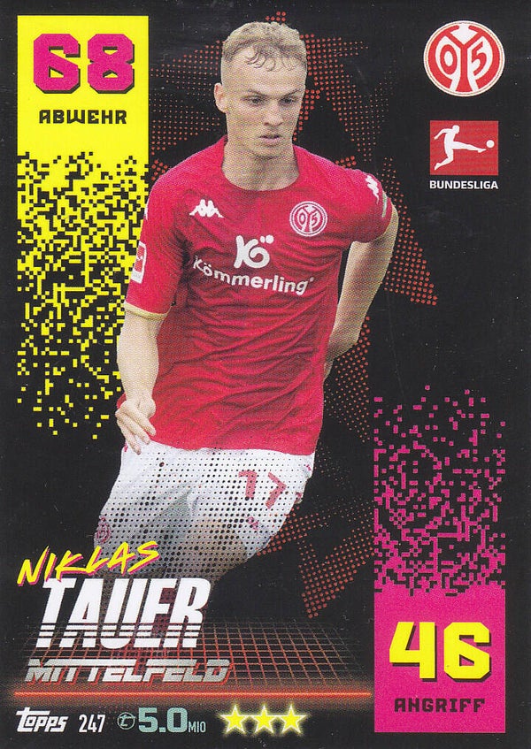 Niklas Tauer FSV Mainz 05 Basis Karte Nr.247
