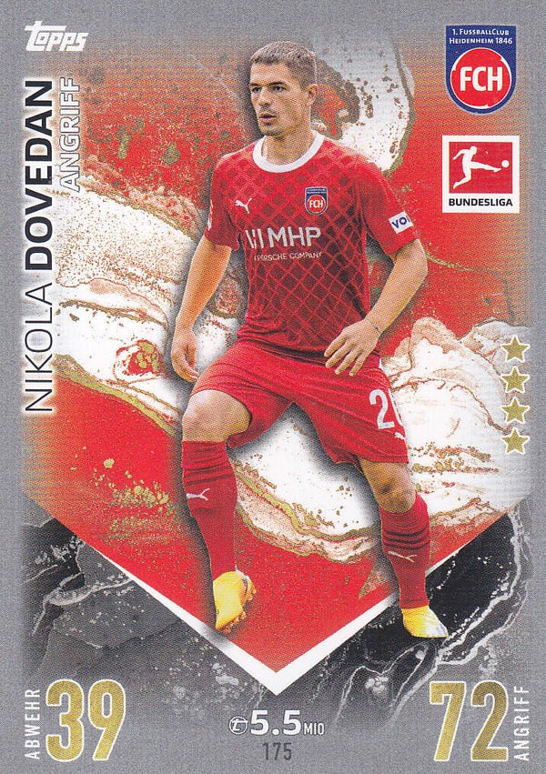 Nikola Dovedan / FC Heidenheim / Topps Match Attax 2023 / Basis Karte / Nr.175