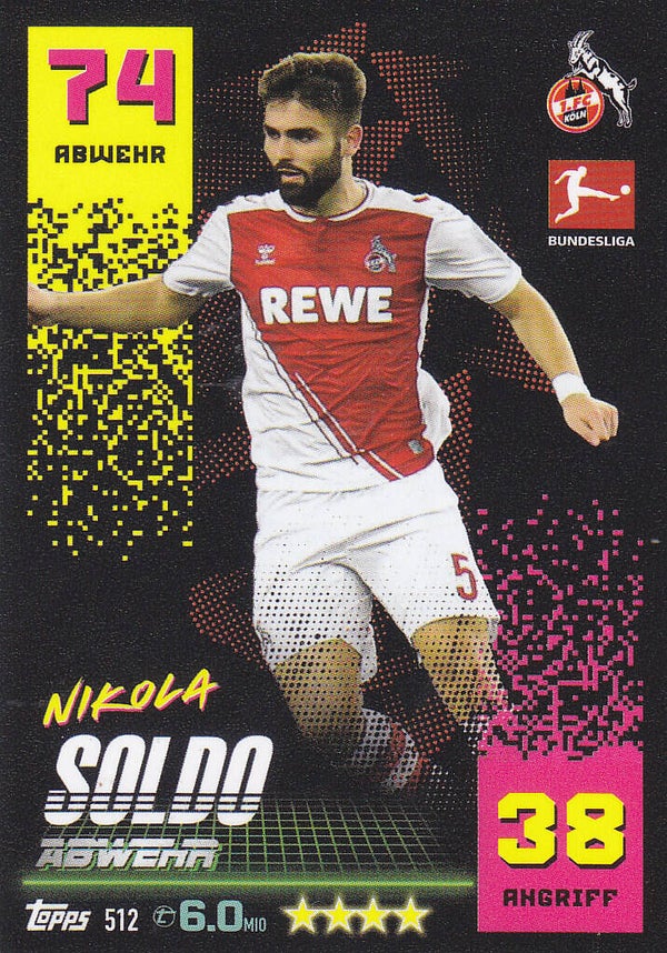Nikola Soldo 1.FC Köln Basis Karte Nr.512
