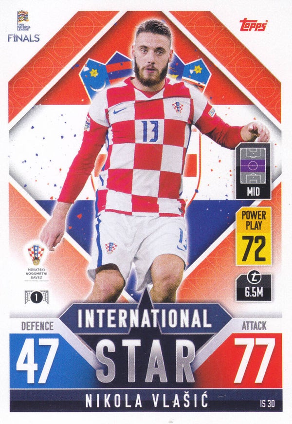 Nikola Vlasic / Kroatien / Topps Nations League / International Star / Nr. IS 30