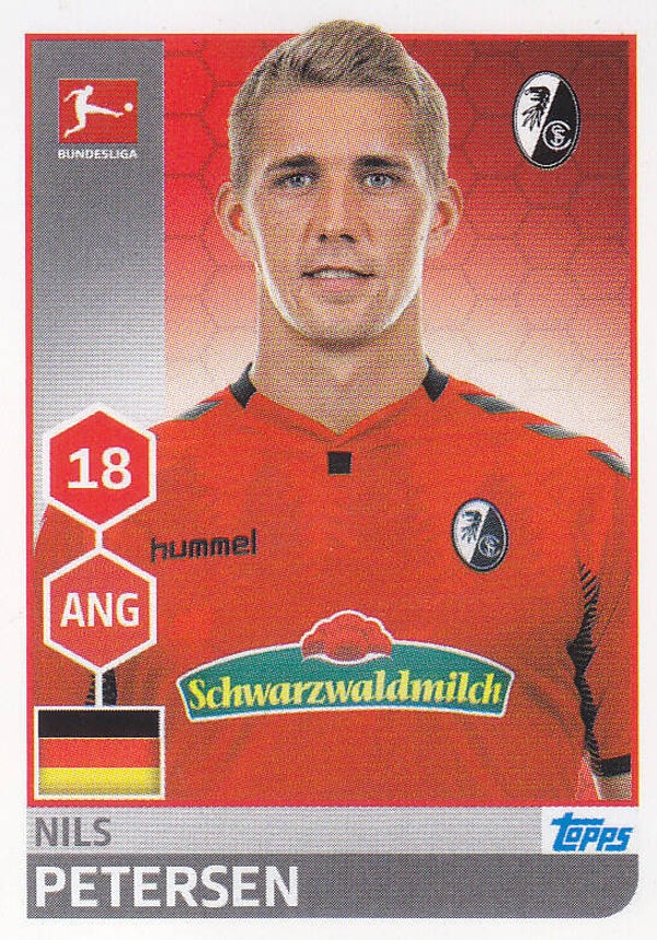 Nils Petersen - SC Freiburg - Topps Bundesliga 2017 - Basis Bild - Nr. 92