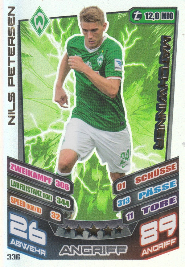Nils Petersen - SV Werder Bremen - Topps Match Attax 2013 - Matchwinner - Nr. 336