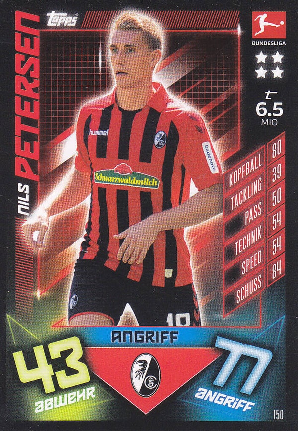 Nils Petersen / SC Freiburg / Topps Match Attax 2019 / Basis Karte / Nr. 150