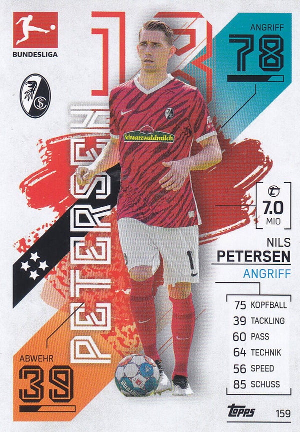 Nils Petersen - SC Freiburg - Topps Match Attax 2021 - Basis Karte - Nr. 159