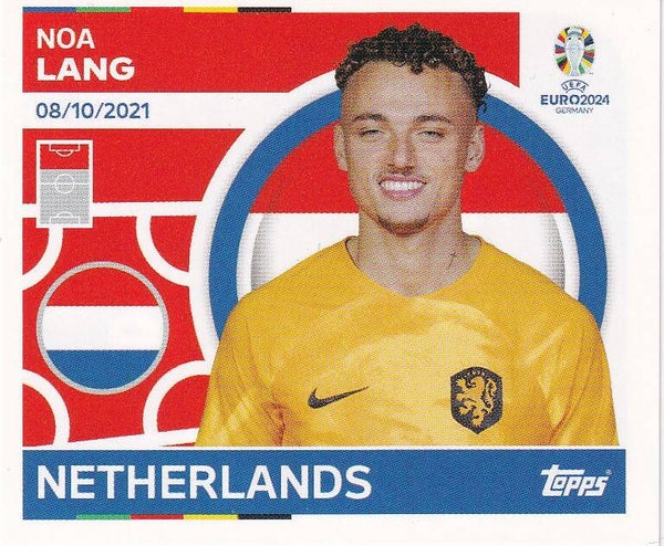 Noa Lang / Holland / Topps EM 2024 / Basis Bild / Nr. NED 19