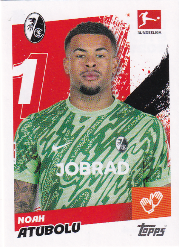Noah Atubolu - SC Freiburg - Topps Bundesliga 2025 - Basis Bild - Nr. 88