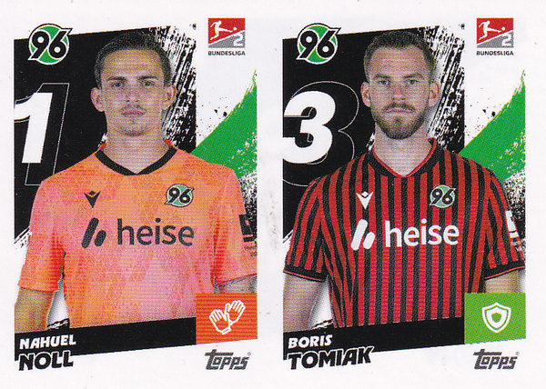 Nahuel Noll & Boris Tomiak - Hannoverr 96 - Topps Bundesliga 2025 - Doppelbild - Nr. 328