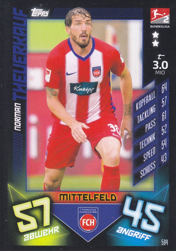 Norman Theuerkauf / FC Heidenheim / Topps Match Attax 2019 / Basis Karte / Nr.584