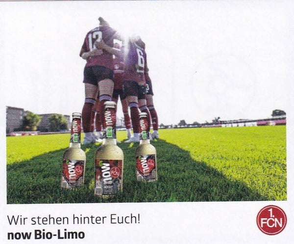 now Bio-Limo - Panini 125 Jahre 1.FC Nürnberg - Wir stehen hinter Euch - Nr. 270