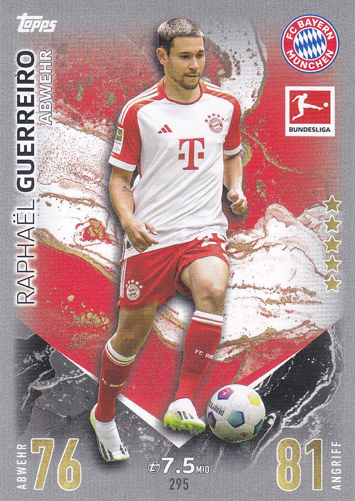 Raphael Guerreiro / FC Bayern München / Topps Match Attax 2023 / Basis Karte / Nr.295