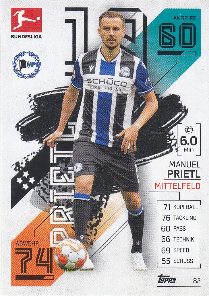 Manuel Prietl / Arminia Bielefeld / Topps Match Attax 2021 / Basis Karte / Nr.82