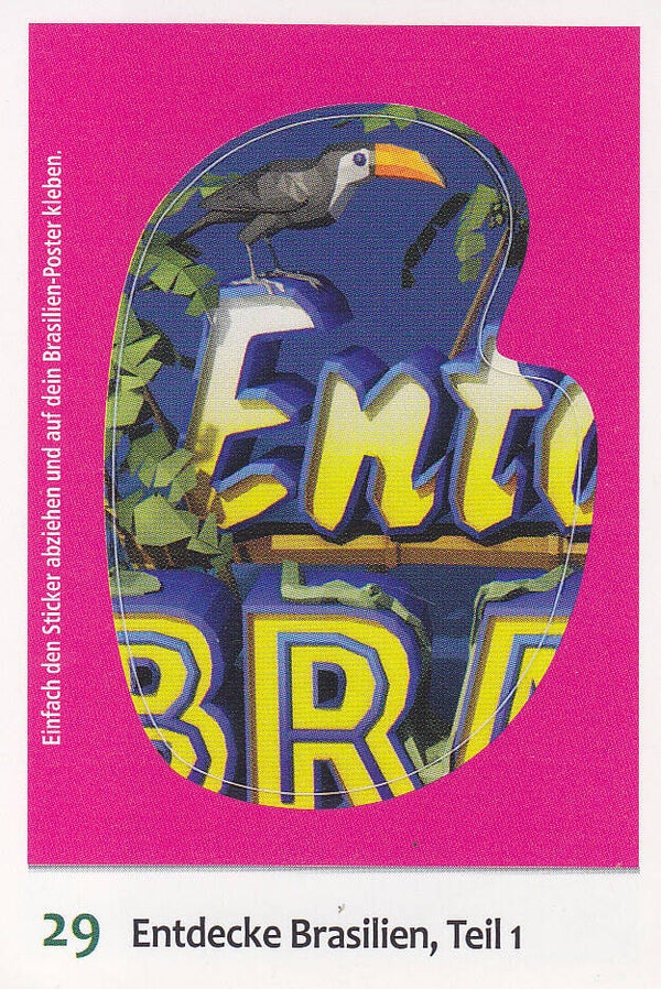 Entdecke Brasilien Teil 1 Konturensticker Nr.29
