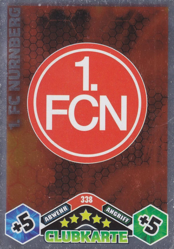 1.FC Nürnberg / Topps Match Attax 2010 / Vereinslogo / Nr. 338