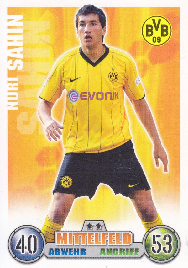 Nuri Sahin / Borussia Dortmund / Topps Match Attax 2008 / Basis Karte / Nr. 101
