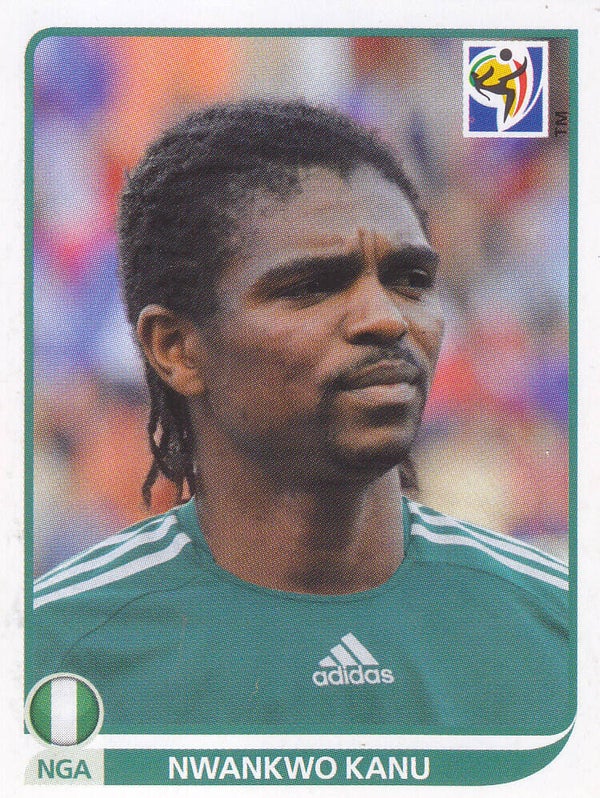 Nwankwo Kanu / Nigeria / Panini WM 2010 / Basis Bild / Nr. 139