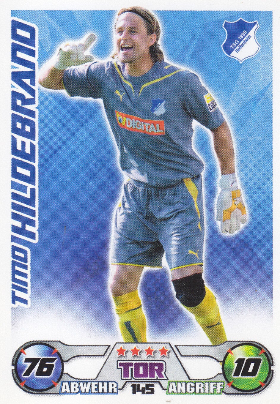 Timo Hildebrand / TSG Hoffenheim / Topps Match Attax 2009 / Basis Karte / Nr. 145