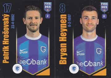 Patrik Hrosovsky & Bryan Heynen / KRC Genk / Panini Fifa 365 Jahr 2024 / Basis Doppelbild / Nr.28a 28b