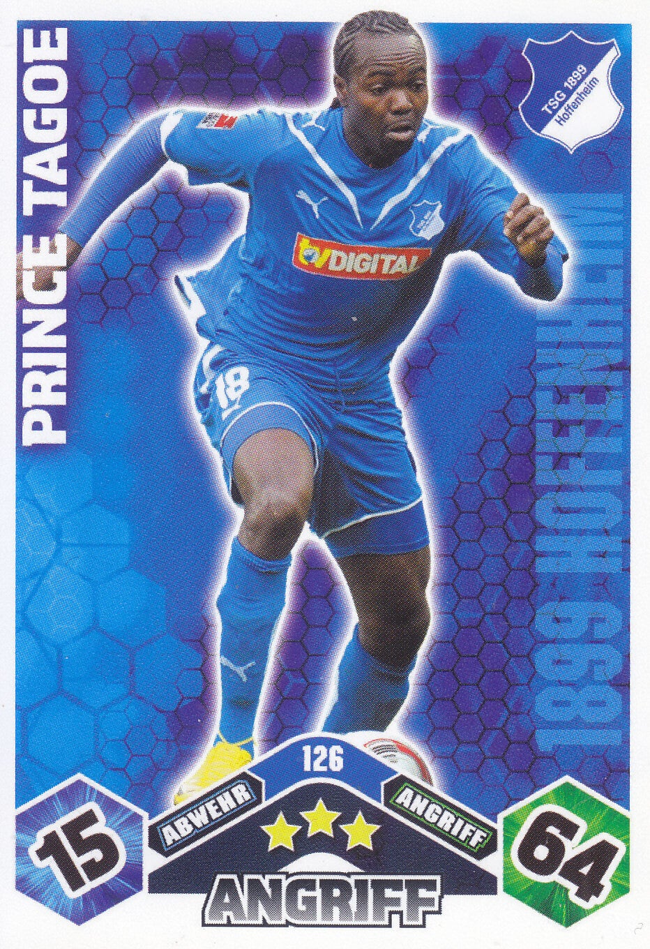 Prince Tagoe / TSG 1899 Hoffenheim / Topps Match Attax 2010 / Basis Karte / Nr. 126