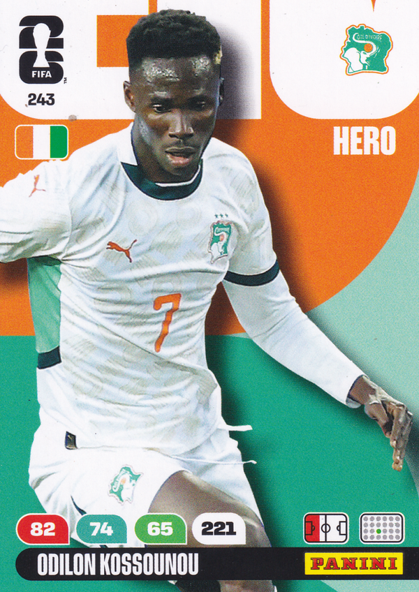 Odilon Kossounou - Elfenbeinküste - Panini WM 2026 - Hero - Nr. 243