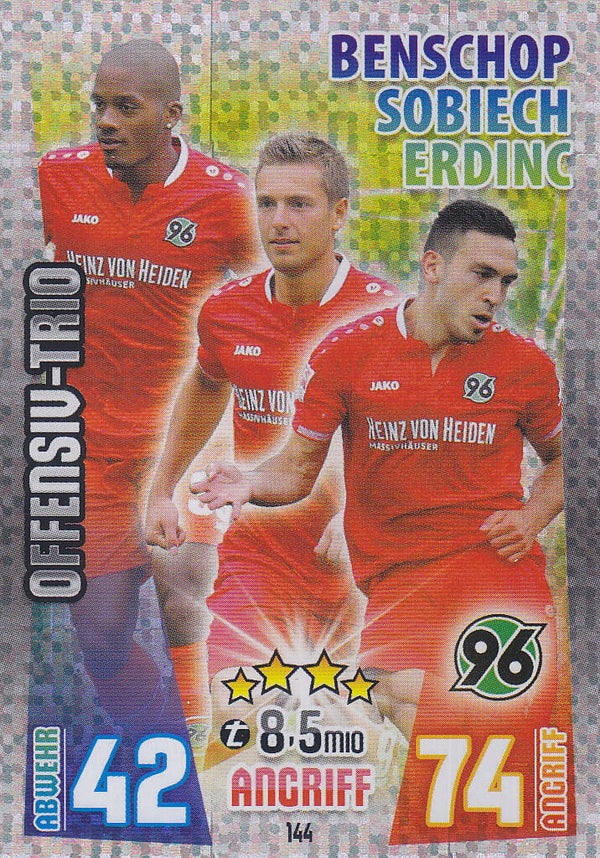Benschop Sobiech Erdinc Hannover 96 Offensiv-Trio Nr.144
