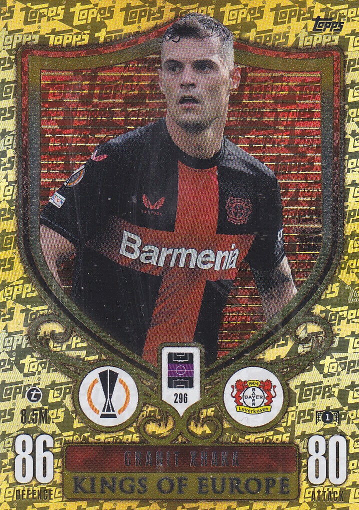 Granit Xhaka / Bayer 04 Leverkusen / Topps Champions League Extra 2023 / Kings of Europe / Nr.296