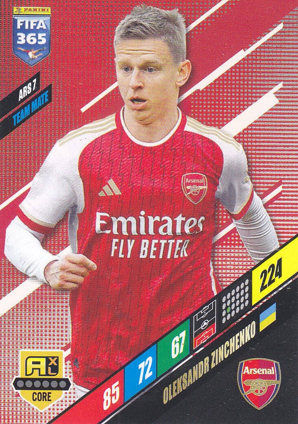 Oleksandr Zinchenko Arsenal London Basis Karte Nr. ARS 7
