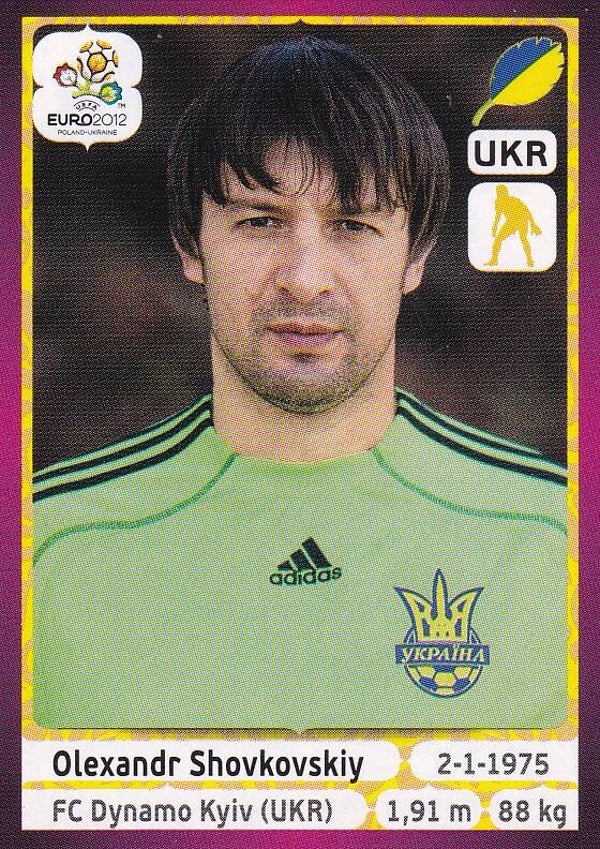 Olexandr Shovkovskiy / Ukraine / Panini EM 2012 / Basis Bild / Nr. 404