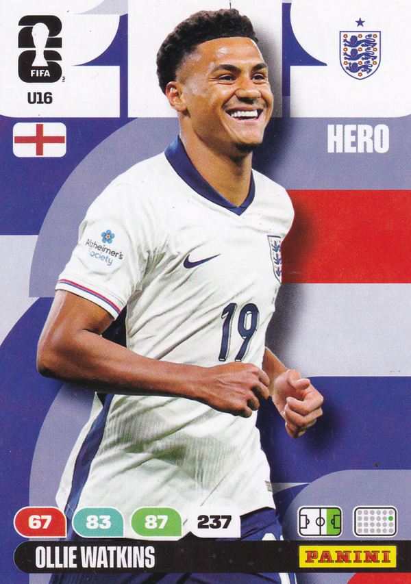 Ollie Watkins - England - Panini WM 2026 - Hero - Update - Nr. U16