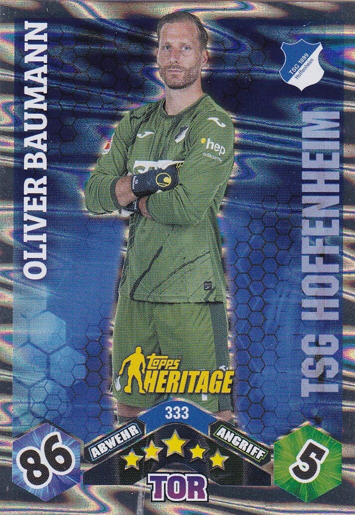 Oliver Baumann / TSG 1899 Hoffenheim / Topps Match Attax 2024 / Heritage / Nr. 333