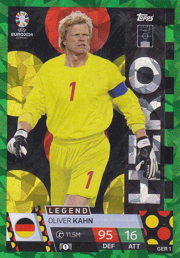 Oliver Kahn / Deutschland / Topps EM 2024 / Legend Hero / Nr. GER 1