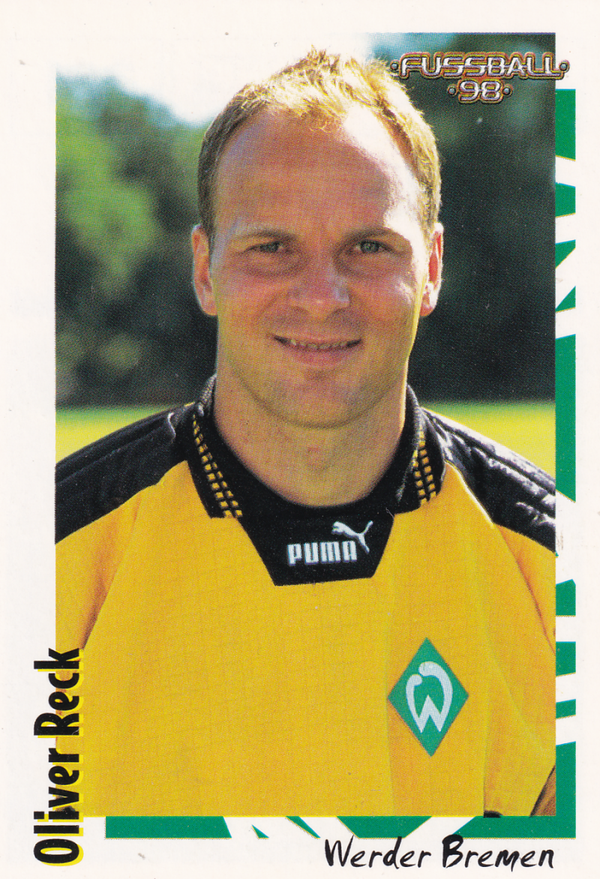 Oliver Reck - SV Werder Bremen - Panini Bundesliga 1998 - Basis Bild - Nr.201