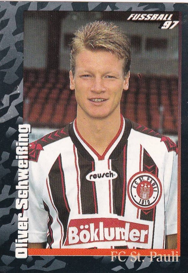 Oliver Schweißing / FC St. Pauli / Panini Bundesliga 1997 / Schwarze Serie / Nr. 384