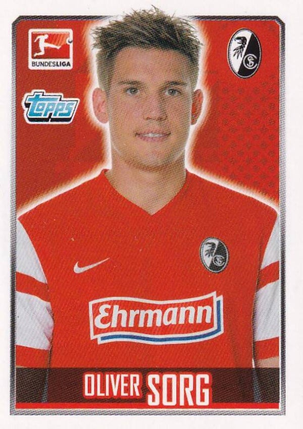 Oliver Sorg / SC Freiburg / Topps Bundesliga 2014 / Basis Bild / Nr. 84