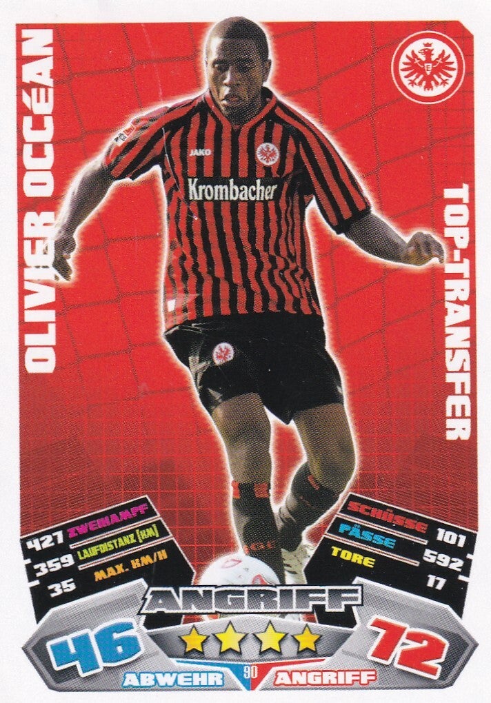Olivier Occean - Eintracht Frankfurt - Topps Match Attax 2012 - Top-Transfer - Nr. 90