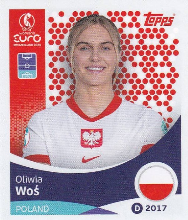 Oliwia Wos - Polen - Topps Frauen EM 2025 - Basis Bild - Nr. 194