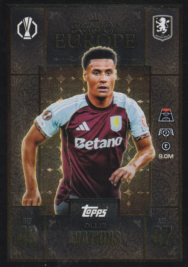 Ollie Watkins - Aston Villa - Topps Champions League Extra 2025 - Kings of Europe - Nr. 232