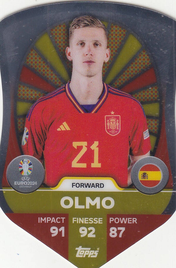 Dani Olmo / Spanien / Topps EM 2024 / Shield Karte / Nr. SC 8
