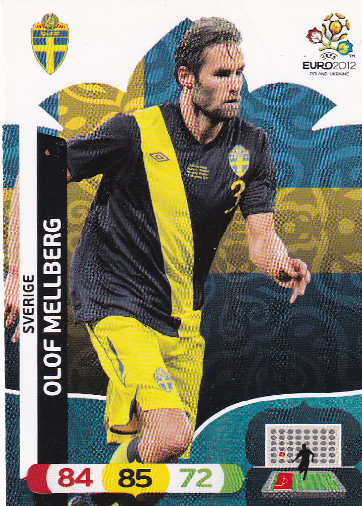 Olof Mellberg - Schweden - Panini EM 2012 - Basis Karte - Nr. 206