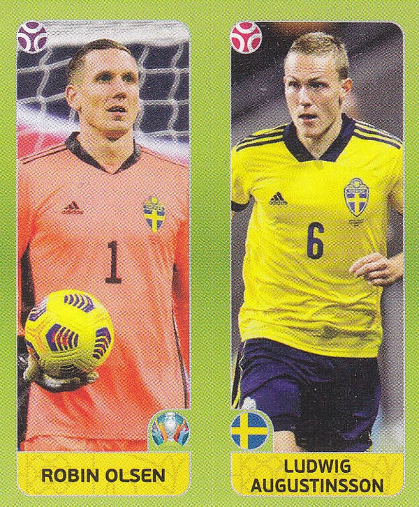 Robin Olsen & Ludwig Augustinsson / Schweden / Panini EM 2020 / Basis Doppelbild / Nr.540a 540b