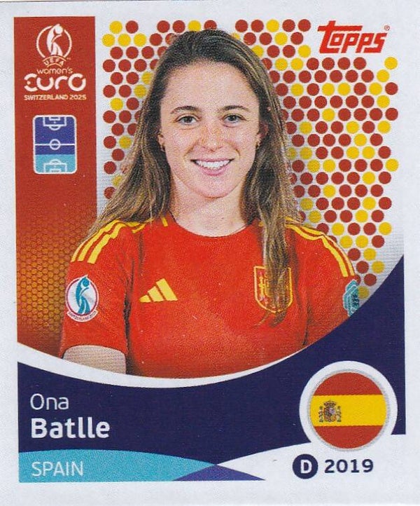 Ona Battle - Spanien - Topps Frauen EM 2025 - Basis Bild - Nr. 96
