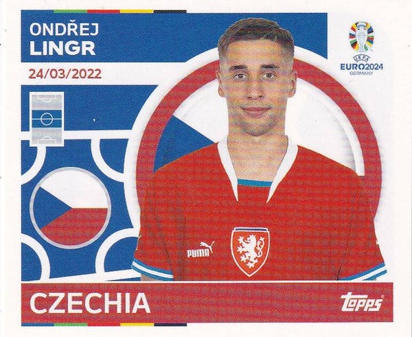 Ondrej Lingr / Tschechien / Topps EM 2024 / Basis Bild / Nr. CZE 14